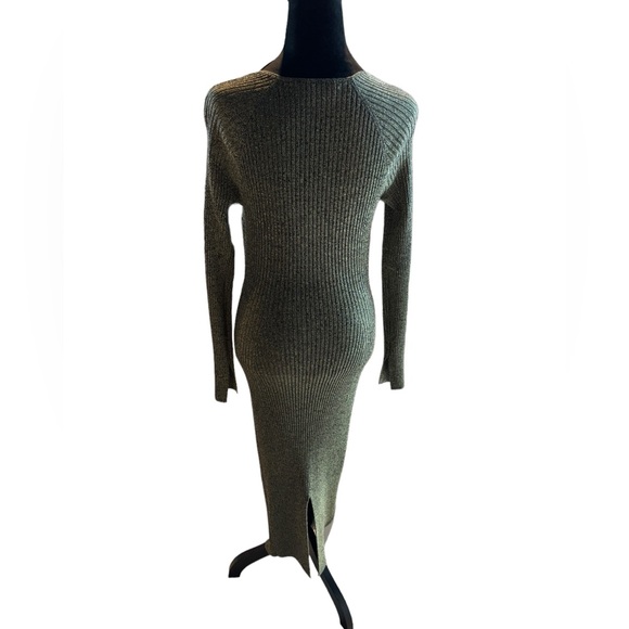 Sold.   JONATHAN SIMKHAI ribbed knit dress M green - Picture 3 of 7